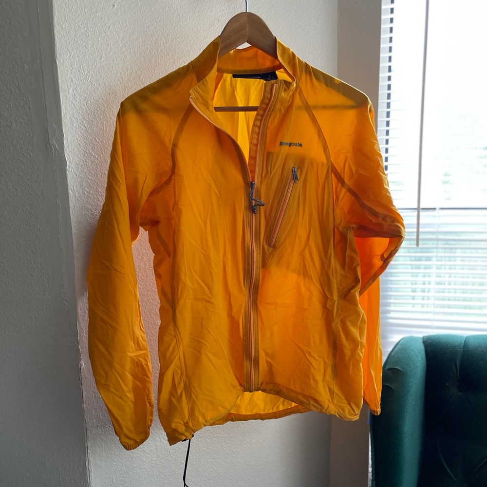 Patagonia Yellow Lightweight Windbreaker Jacket